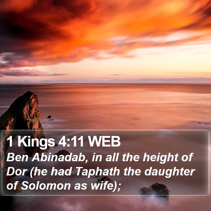 1 Kings 4:11 WEB Bible Study