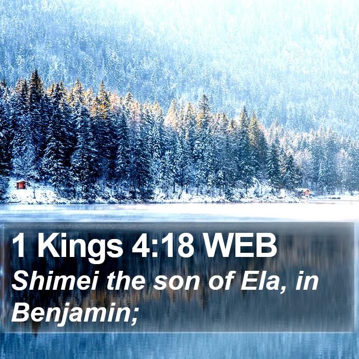 1 Kings 4:18 WEB Bible Study