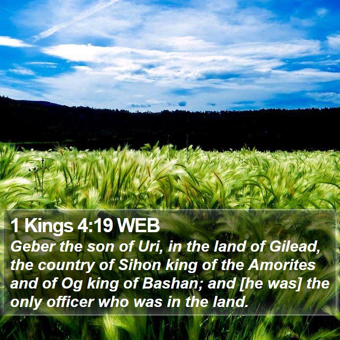 1 Kings 4:19 WEB Bible Study