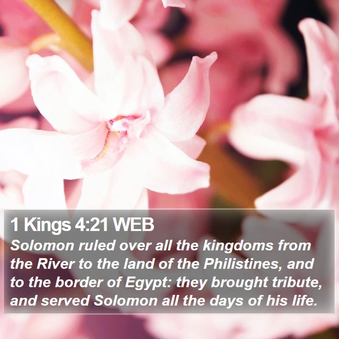 1 Kings 4:21 WEB Bible Study