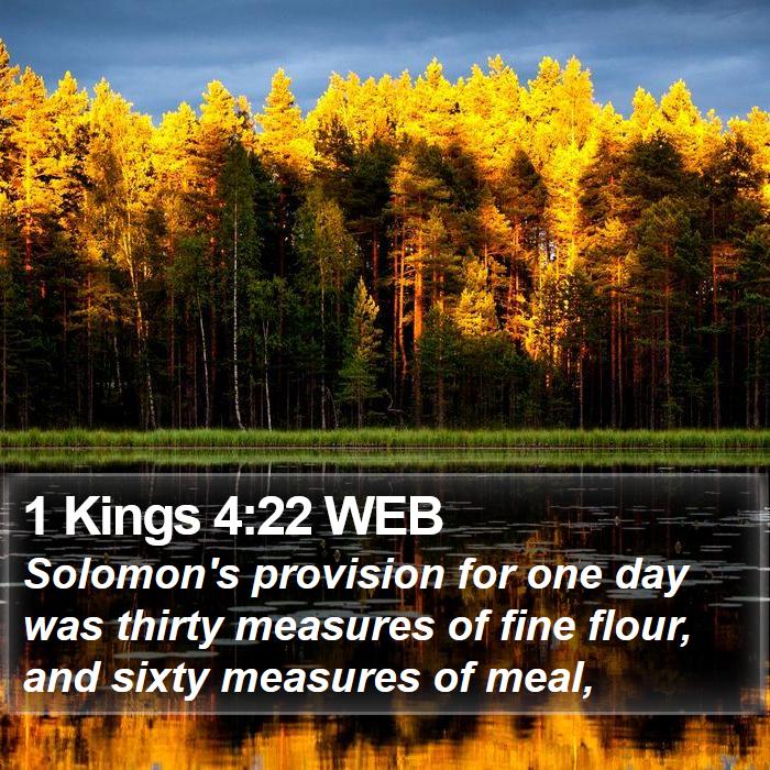 1 Kings 4:22 WEB Bible Study