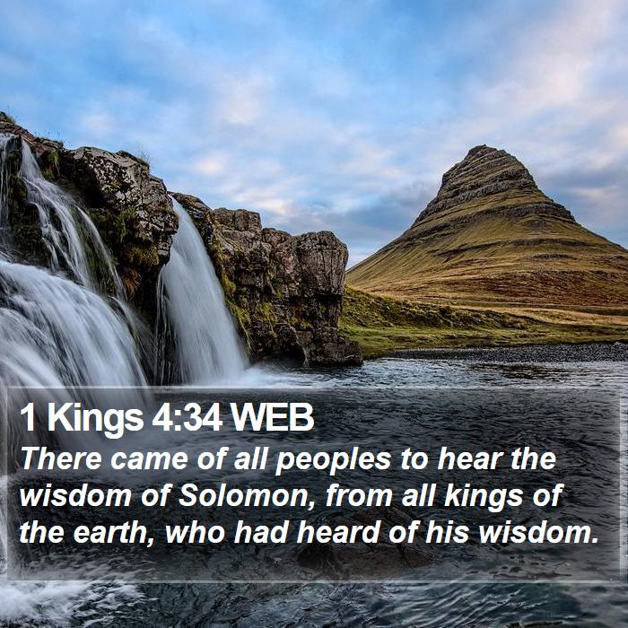 1 Kings 4:34 WEB Bible Study