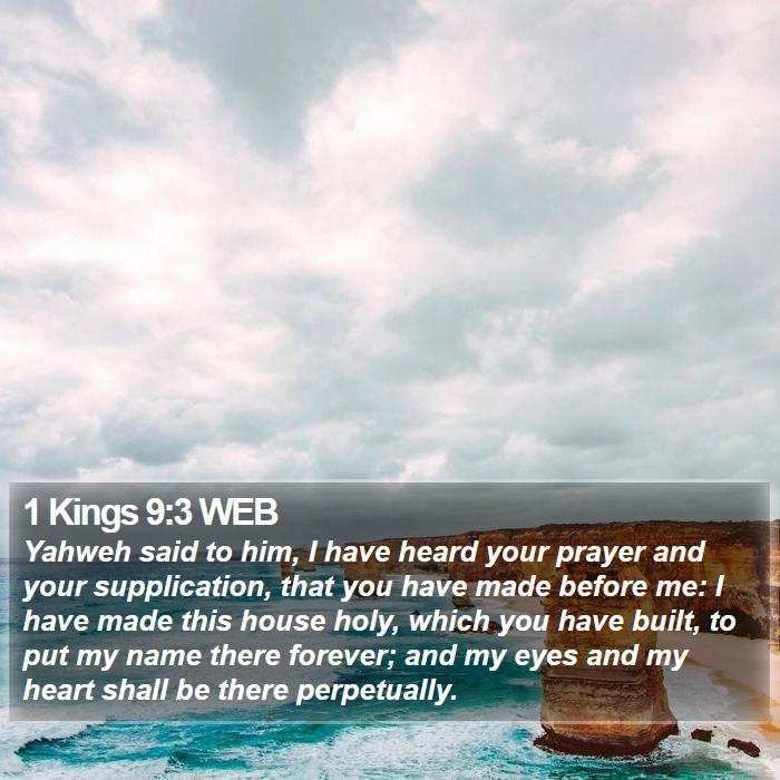 1 Kings 9:3 WEB Bible Study