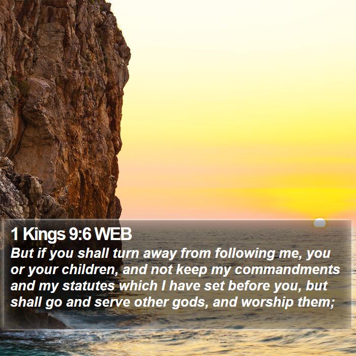 1 Kings 9:6 WEB Bible Study