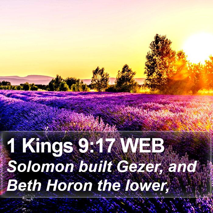 1 Kings 9:17 WEB Bible Study