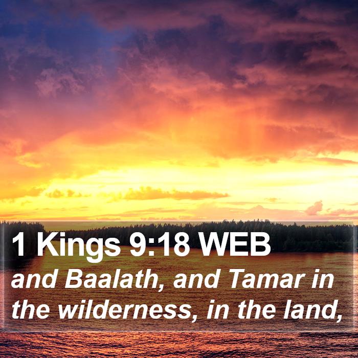 1 Kings 9:18 WEB Bible Study