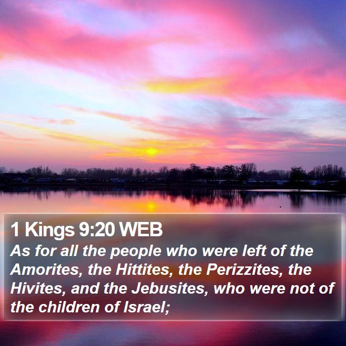 1 Kings 9:20 WEB Bible Study