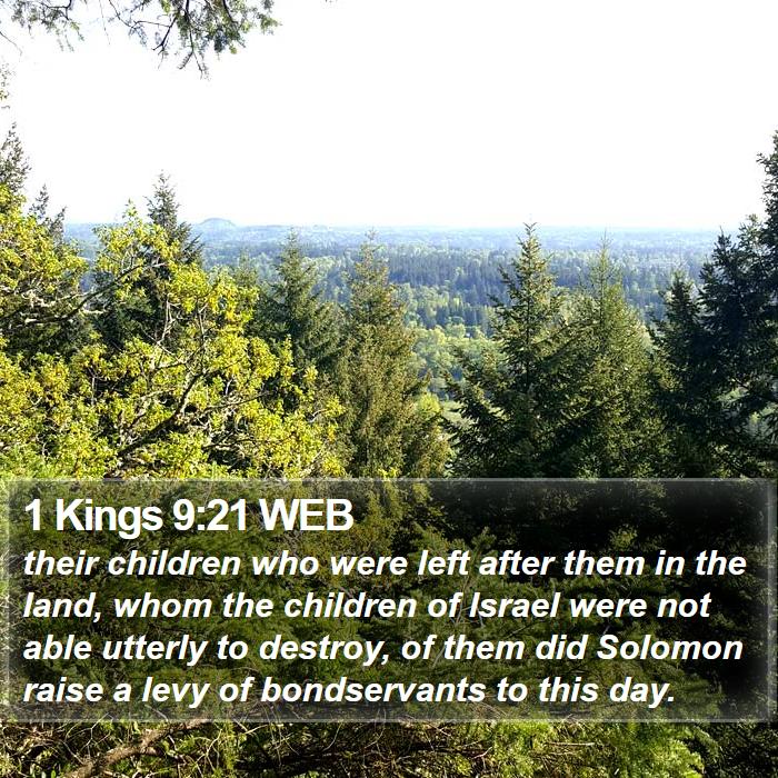 1 Kings 9:21 WEB Bible Study