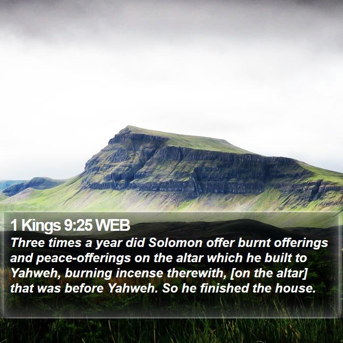 1 Kings 9:25 WEB Bible Study