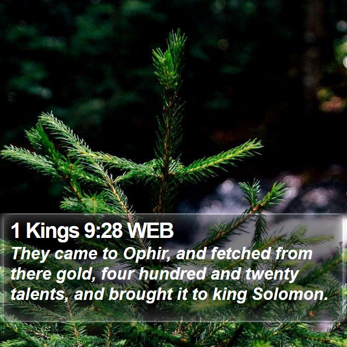 1 Kings 9:28 WEB Bible Study