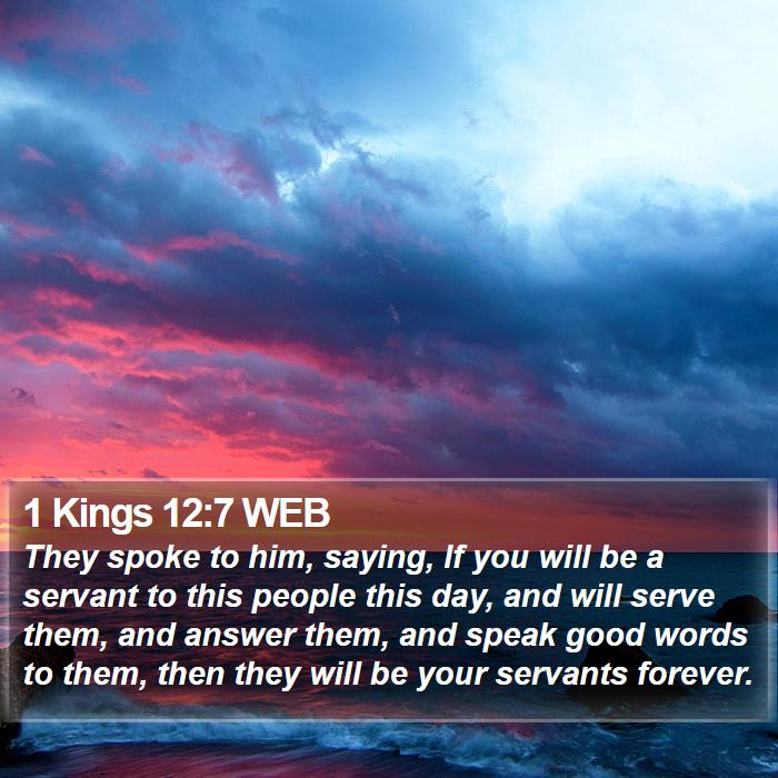 1 Kings 12:7 WEB Bible Study