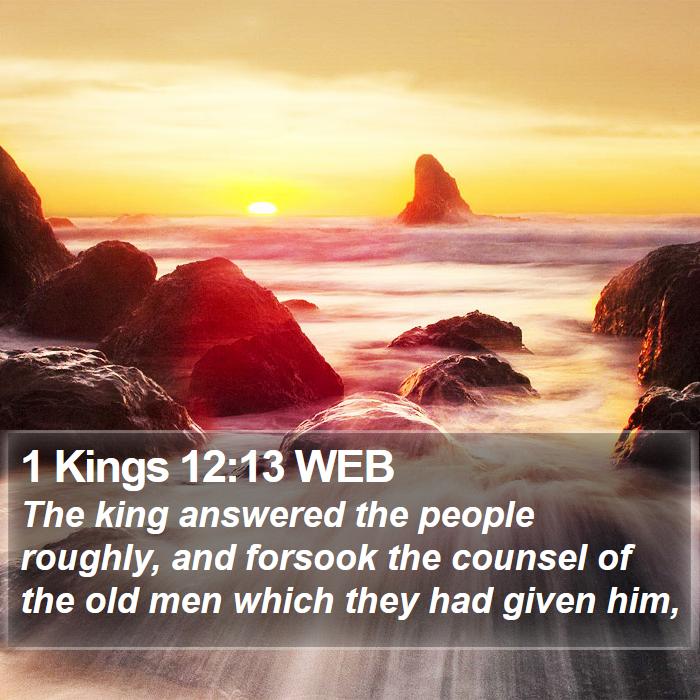 1 Kings 12:13 WEB Bible Study