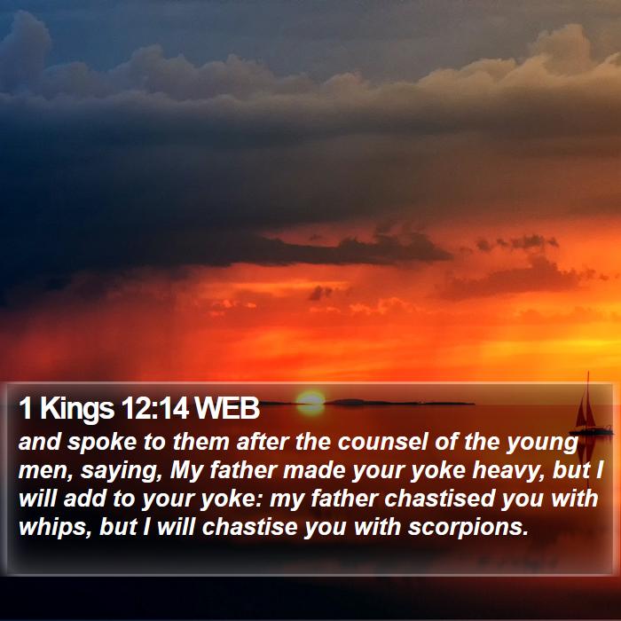 1 Kings 12:14 WEB Bible Study