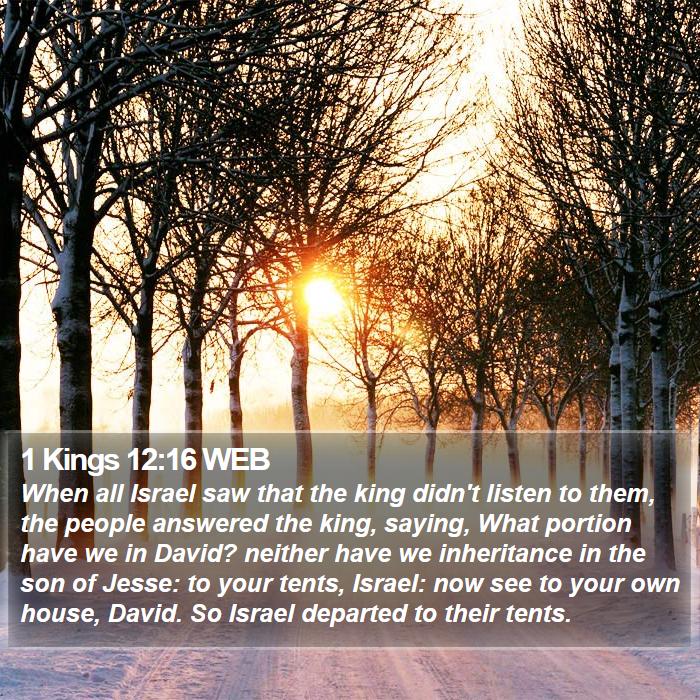 1 Kings 12:16 WEB Bible Study