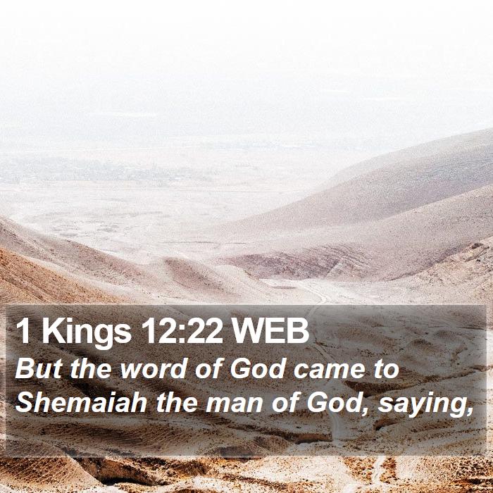 1 Kings 12:22 WEB Bible Study