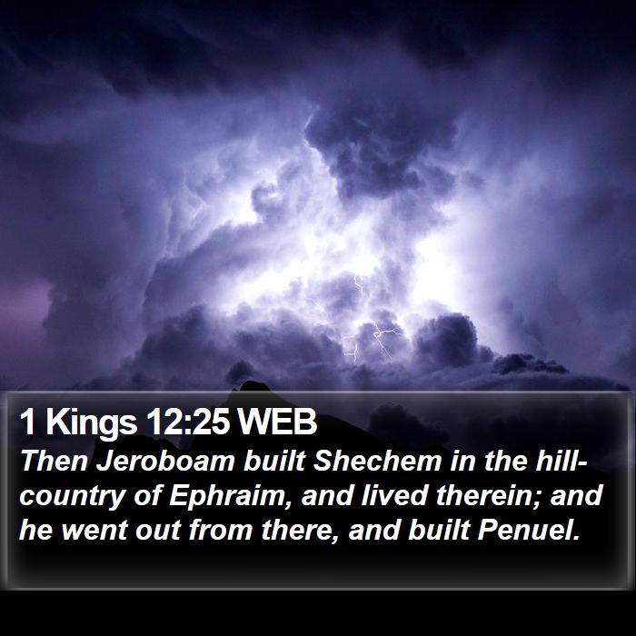 1 Kings 12:25 WEB Bible Study