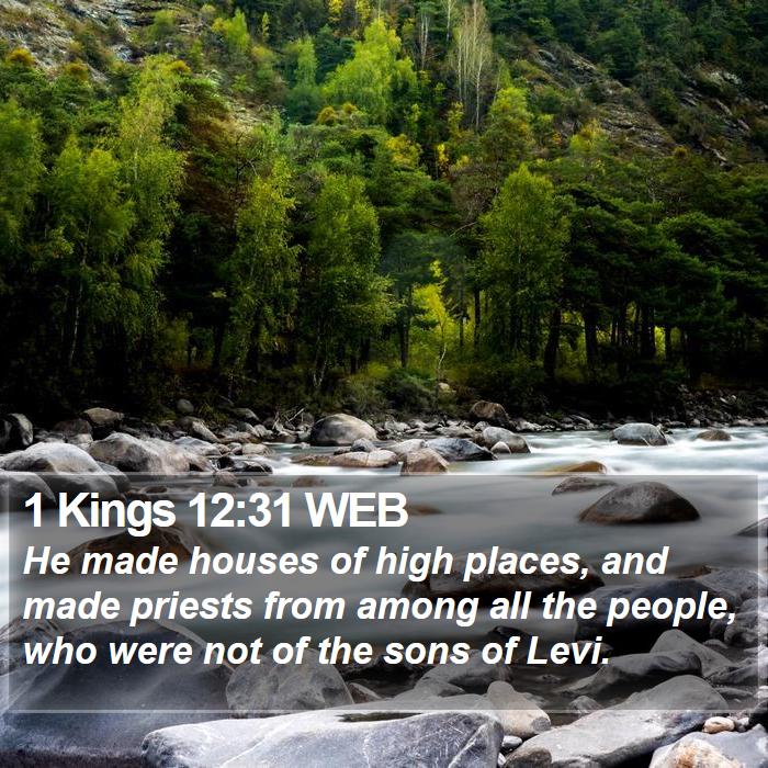 1 Kings 12:31 WEB Bible Study