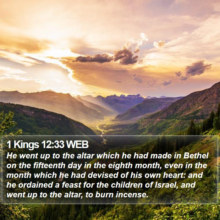 1 Kings 12:33 WEB Bible Study