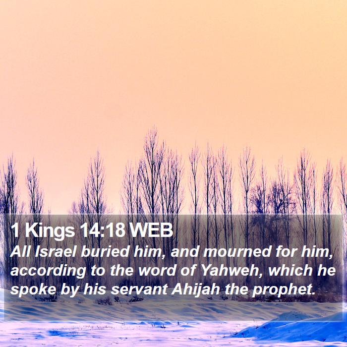 1 Kings 14:18 WEB Bible Study