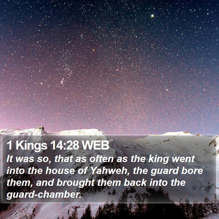 1 Kings 14:28 WEB Bible Study