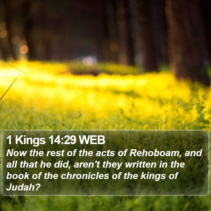 1 Kings 14:29 WEB Bible Study