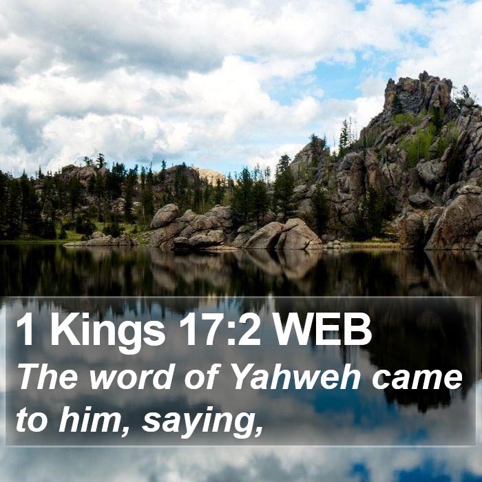 1 Kings 17:2 WEB Bible Study