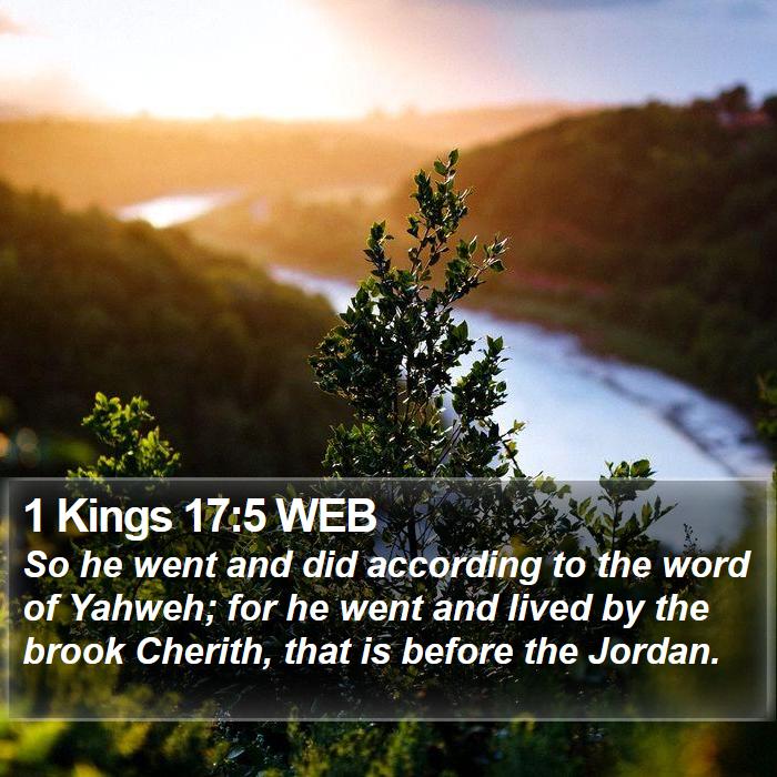 1 Kings 17:5 WEB Bible Study