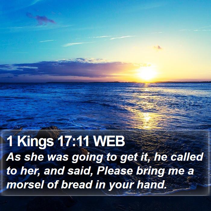 1 Kings 17:11 WEB Bible Study