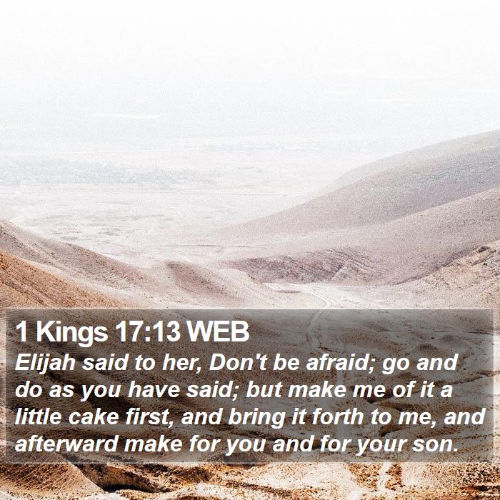 1 Kings 17:13 WEB Bible Study