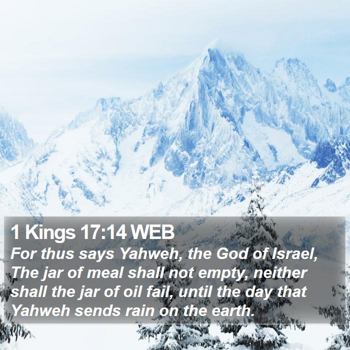 1 Kings 17:14 WEB Bible Study