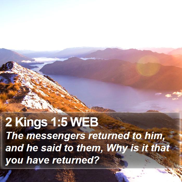 2 Kings 1:5 WEB Bible Study