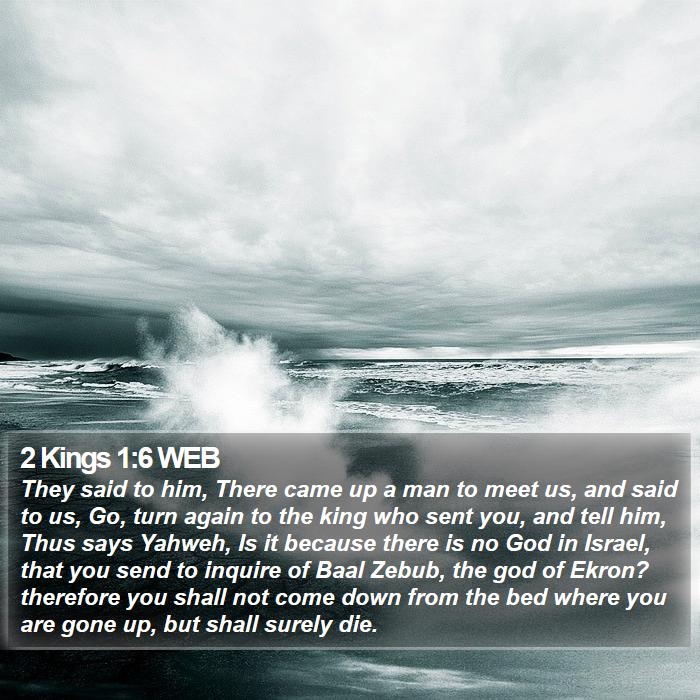 2 Kings 1:6 WEB Bible Study