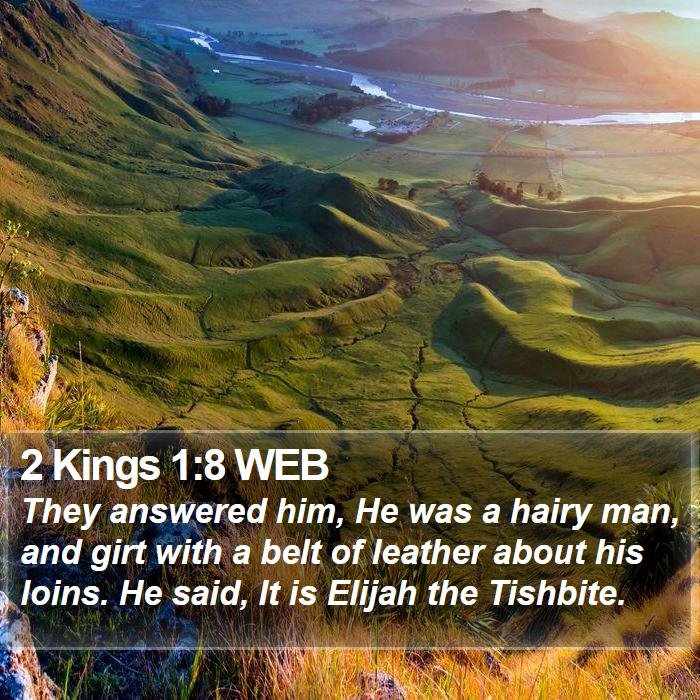 2 Kings 1:8 WEB Bible Study