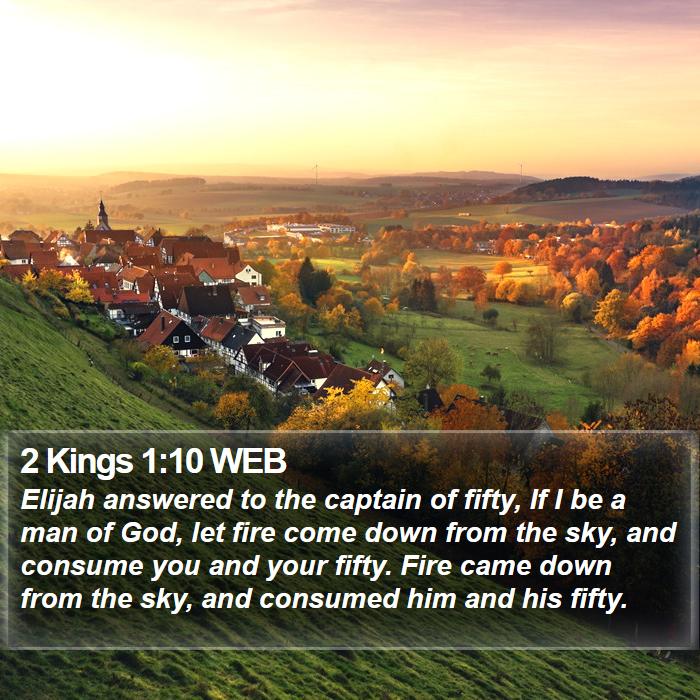 2 Kings 1:10 WEB Bible Study