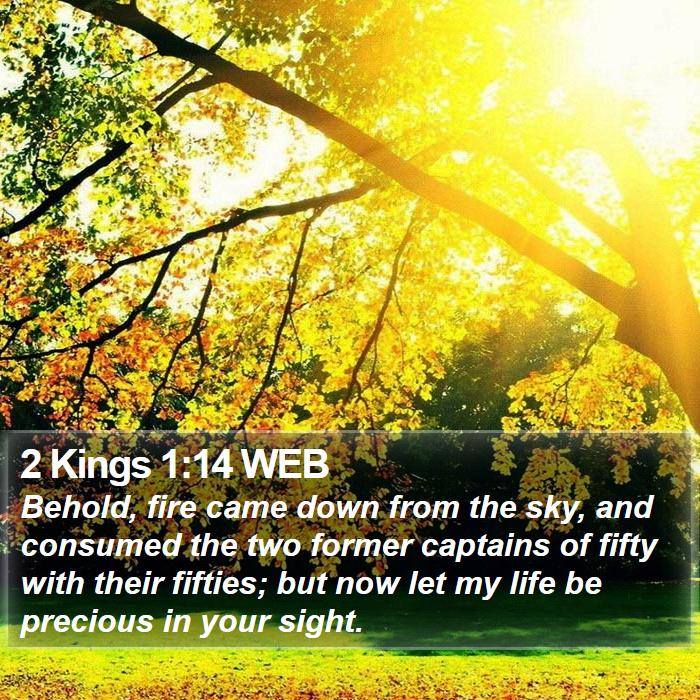 2 Kings 1:14 WEB Bible Study