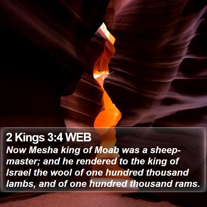 2 Kings 3:4 WEB Bible Study