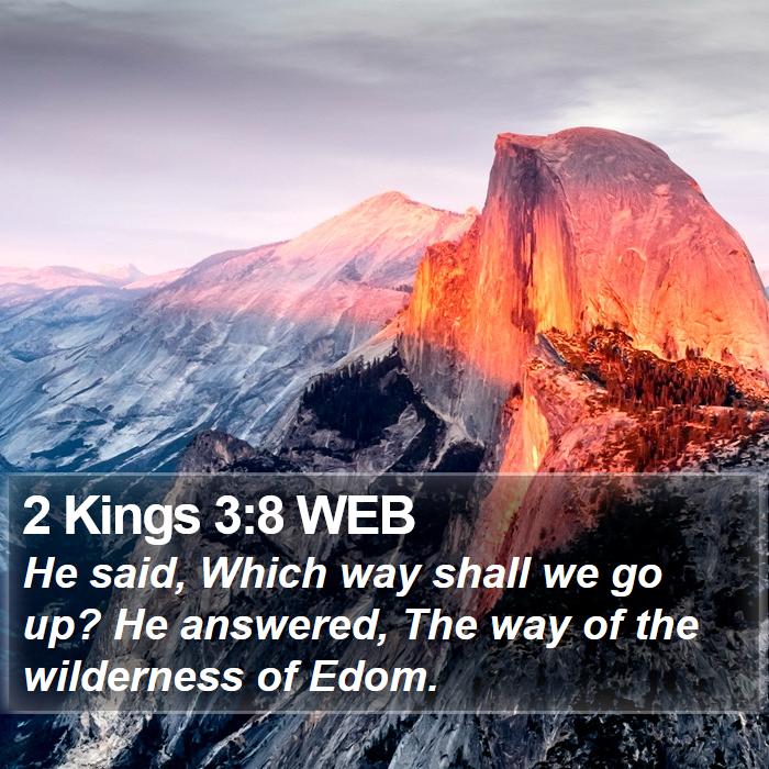 2 Kings 3:8 WEB Bible Study