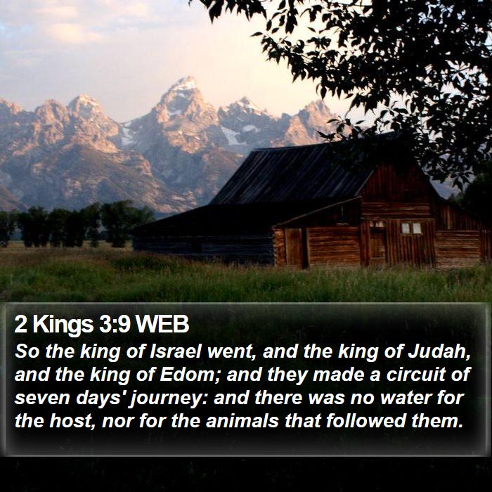 2 Kings 3:9 WEB Bible Study