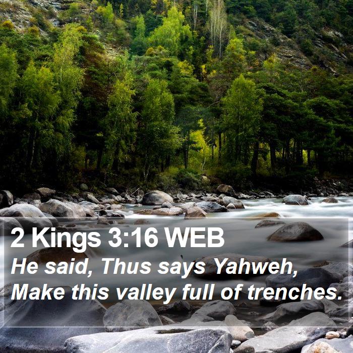 2 Kings 3:16 WEB Bible Study