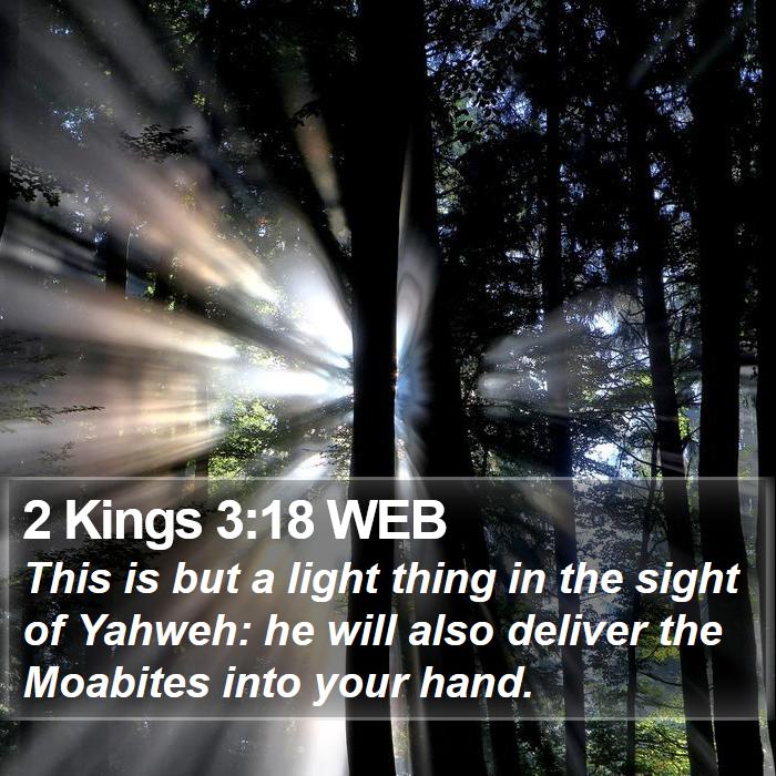 2 Kings 3:18 WEB Bible Study