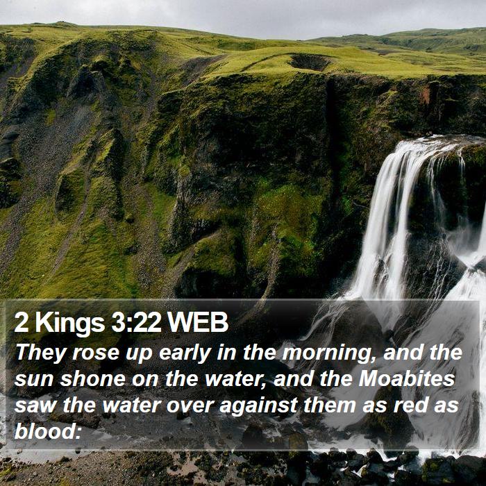 2 Kings 3:22 WEB Bible Study