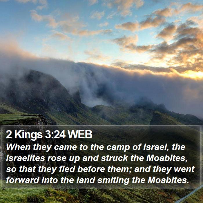 2 Kings 3:24 WEB Bible Study