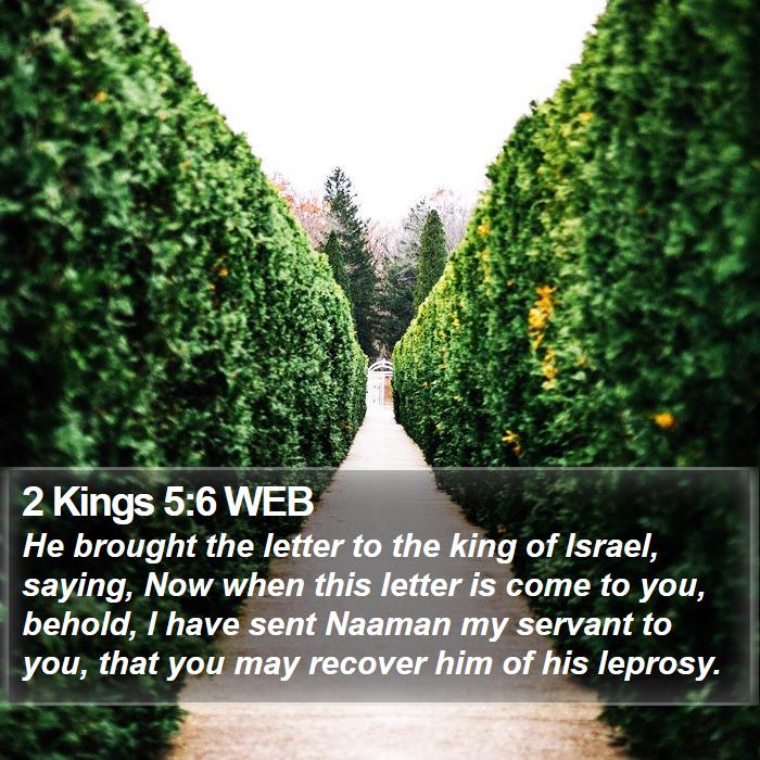 2 Kings 5:6 WEB Bible Study