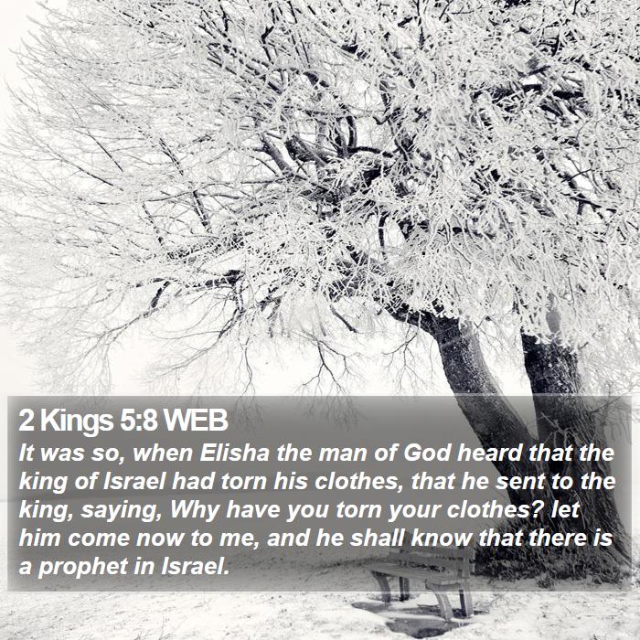 2 Kings 5:8 WEB Bible Study