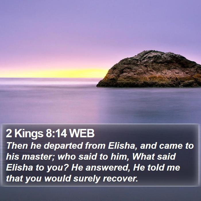 2 Kings 8:14 WEB Bible Study