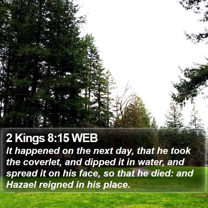 2 Kings 8:15 WEB Bible Study