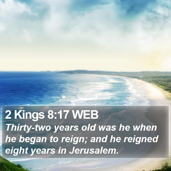 2 Kings 8:17 WEB Bible Study