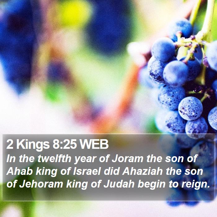 2 Kings 8:25 WEB Bible Study