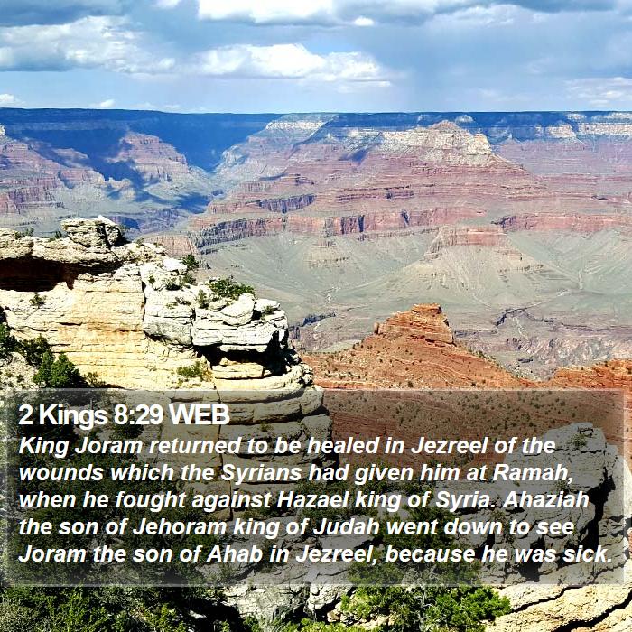 2 Kings 8:29 WEB Bible Study