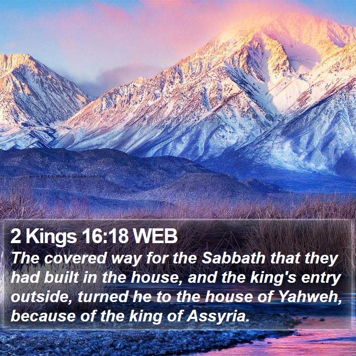 2 Kings 16:18 WEB Bible Study